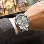 Swiss Bodaqia Authentic New Waterproof Luminous Automatic Mechanical Men's Watch with Calendar Multi-Function Mechanical Timepiece - Image 10