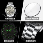 Swiss Bodaqia Authentic New Waterproof Luminous Automatic Mechanical Men's Watch with Calendar Multi-Function Mechanical Timepiece - Image 11