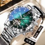 Swiss Bodaqia Authentic New Waterproof Luminous Automatic Mechanical Men's Watch with Calendar Multi-Function Mechanical Timepiece